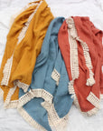 Tassel Earthy Orange Blanket