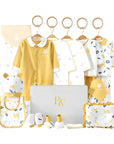 Leafy Love Baby Gift Set – cotton bodysuit, socks, and gloves