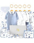 Leafy Love Baby Gift Set – cotton bodysuit, socks, and gloves