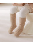 Cable Knit Winter Long Baby Socks – Warm Cotton Knee-High Socks