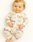 Butterfly Baby Stripe Ribbed Jumpsuit