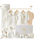 Elephant-themed newborn baby clothes gift set