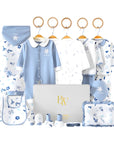 Leafy Love Baby Gift Set – cotton bodysuit, socks, and gloves