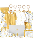 Leafy Love Baby Gift Set – cotton bodysuit, socks, and gloves