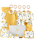 Leafy Love Baby Gift Set – cotton bodysuit, socks, and gloves
