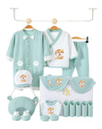 Tiger baby gift set with bodysuit, socks, and mittens