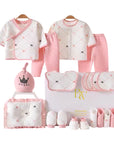 Angel Crown baby gift set with baby clothes and shower items
