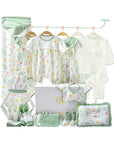 Newborn baby gift set featuring sparkly floral designs, perfect for baby showers and summer gifts