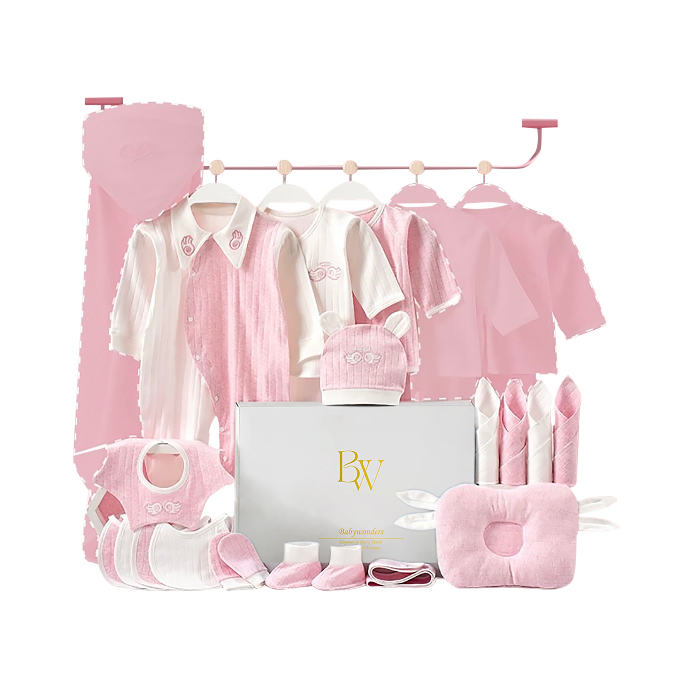 Little Angel baby gift set with socks, gloves, and outfits