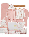 Newborn gift set with baby clothes and floral socks