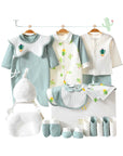 Nature-inspired newborn gift set with cozy cactus motif, perfect for baby showers or birthdays
