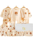 Baby gift set with bear design and soft cotton clothes