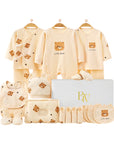 Baby gift set with bear design and soft cotton clothes