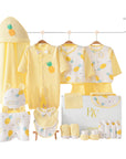 Tropical baby gift set featuring cozy everyday items with fruity pineapple designs for newborn comfort