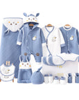 Rabbit baby gift set with baby clothes and cotton bibs