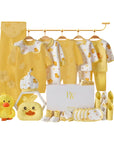 Sunny Duckling baby gift set with soft cotton baby clothes