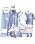 Rabbit baby gift set with baby clothes and cotton bibs