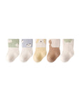 5-Pack Pure Cotton Baby Winter Socks