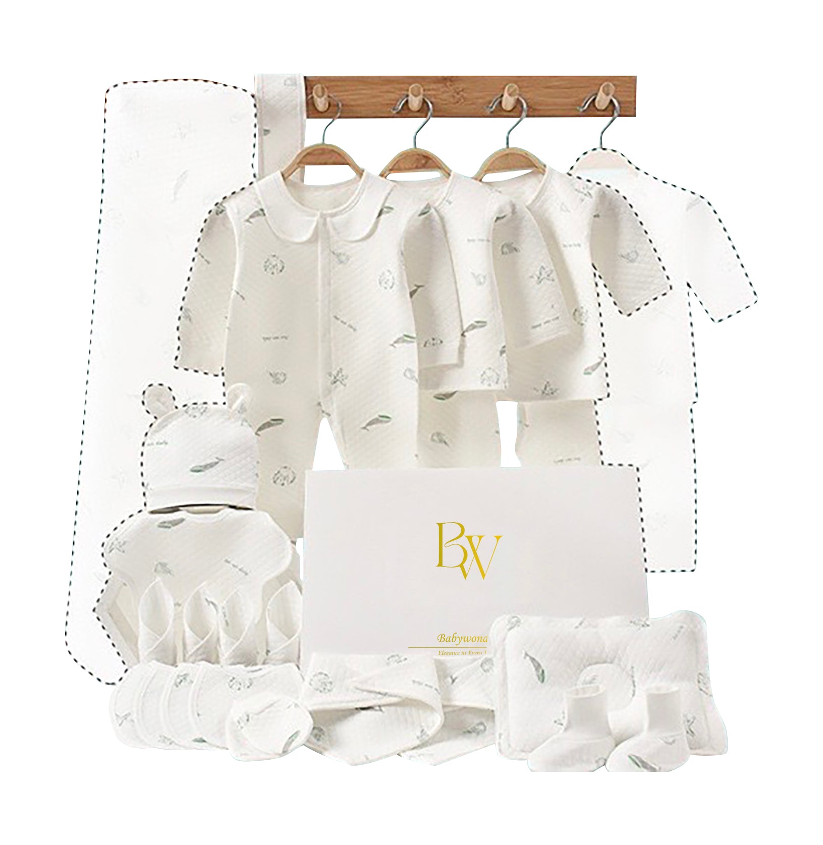 Newborn gift set with baby clothes and socks