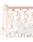 Moon-themed baby gift set with cotton baby clothes