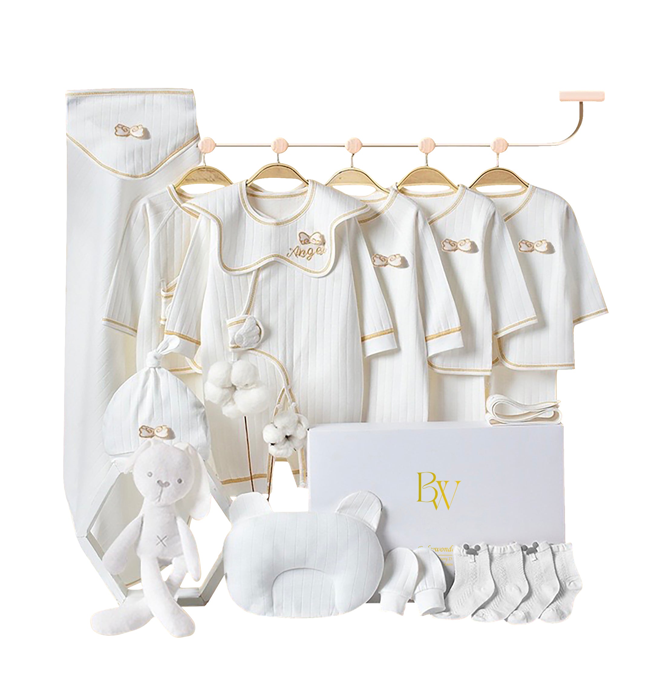 Heavenly Luxe baby gift set with clothes and socks