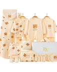 Baby gift set with bear design and soft cotton clothes