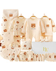 Baby gift set with bear design and soft cotton clothes