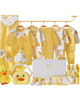 Sunny Duckling baby gift set with soft cotton baby clothes