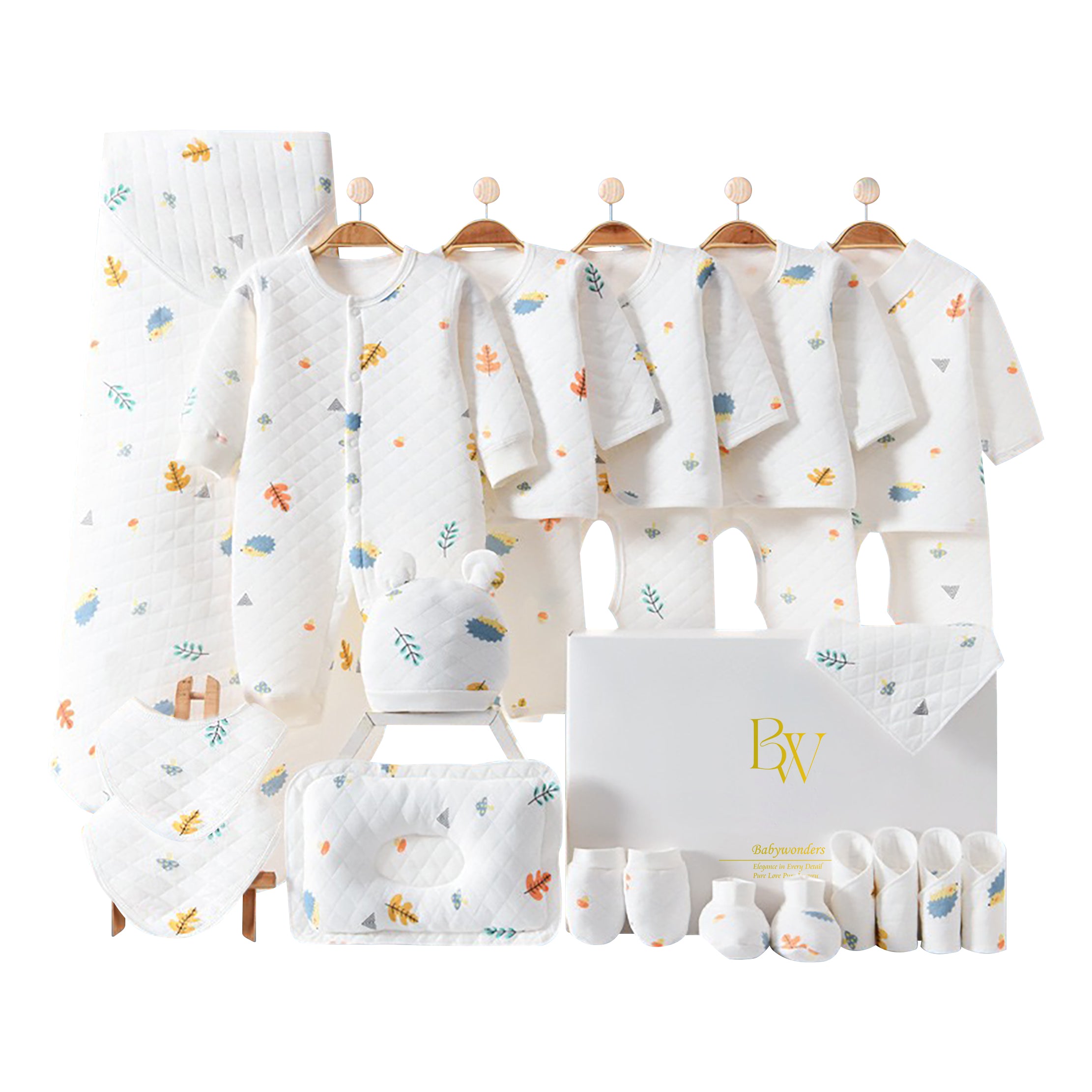 Thorn Baby Gift Set with bodysuit mittens socks for newborn