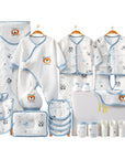 baby shower gift set with newborn clothes and bear design
