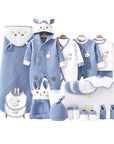 Rabbit baby gift set with baby clothes and cotton bibs