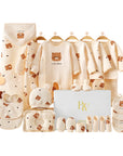Baby gift set with bear design and soft cotton clothes