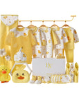 Sunny Duckling baby gift set with soft cotton baby clothes