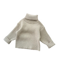 Infant knitted baby sweater in soft cotton, unisex fit
