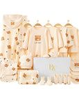 Baby gift set with bear design and soft cotton clothes