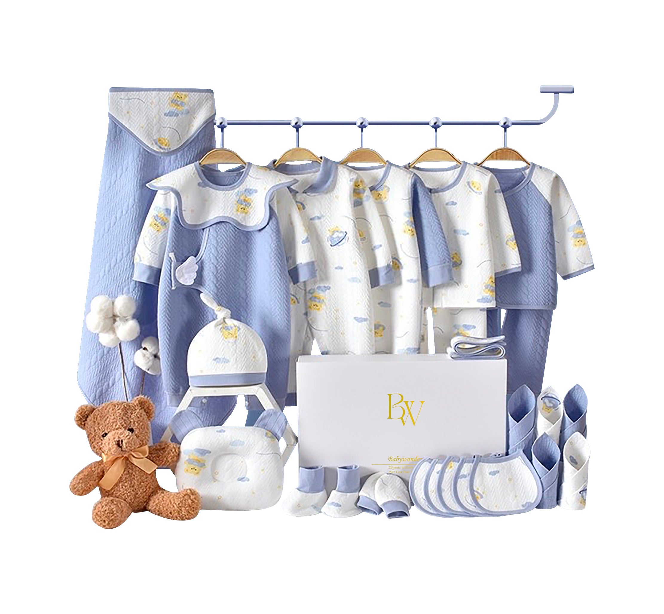 baby gift set with baby clothes and socks for newborn boys