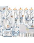 baby shower gift set with newborn clothes and bear design