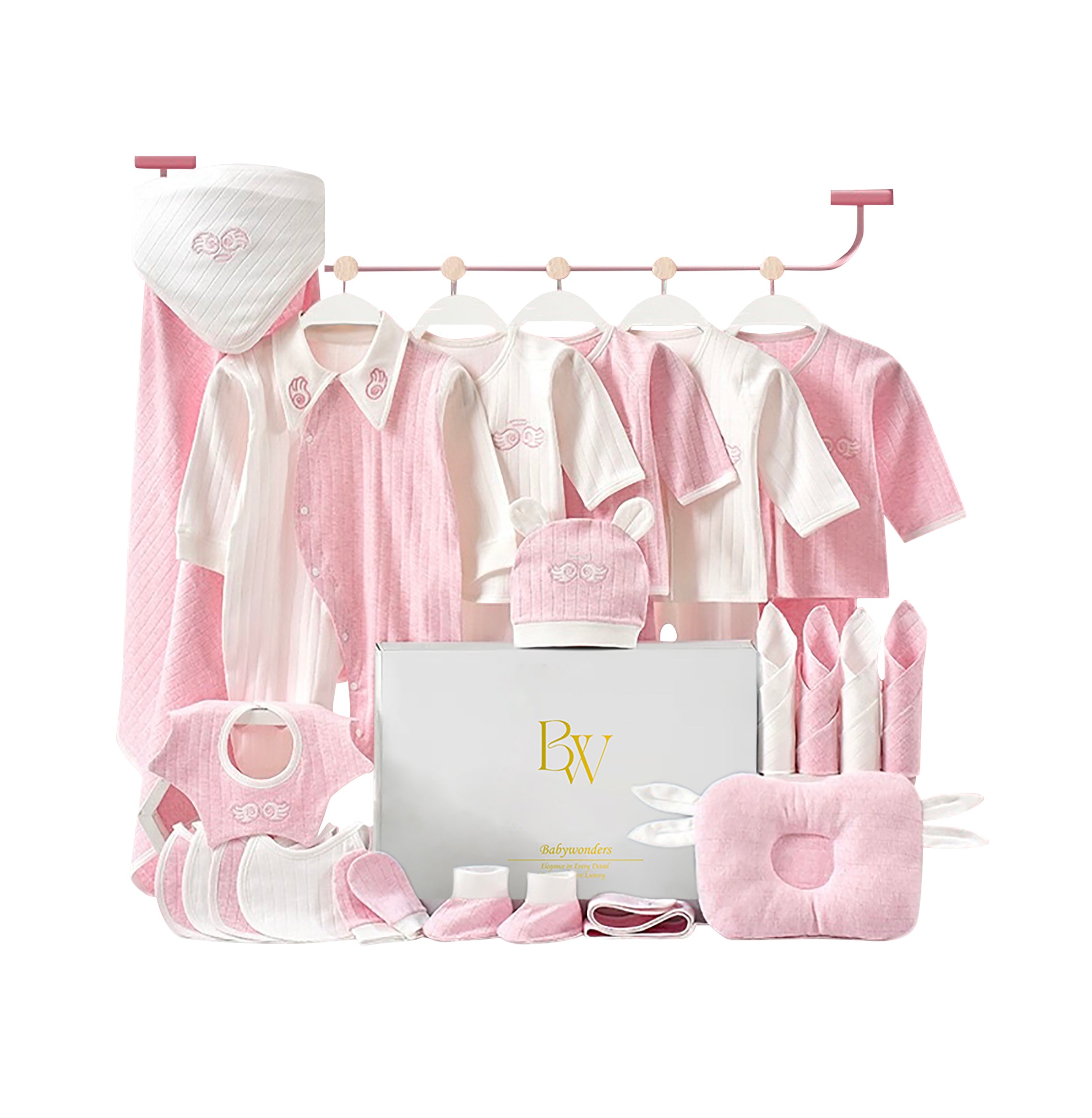 Little Angel baby gift set with socks, gloves, and outfits