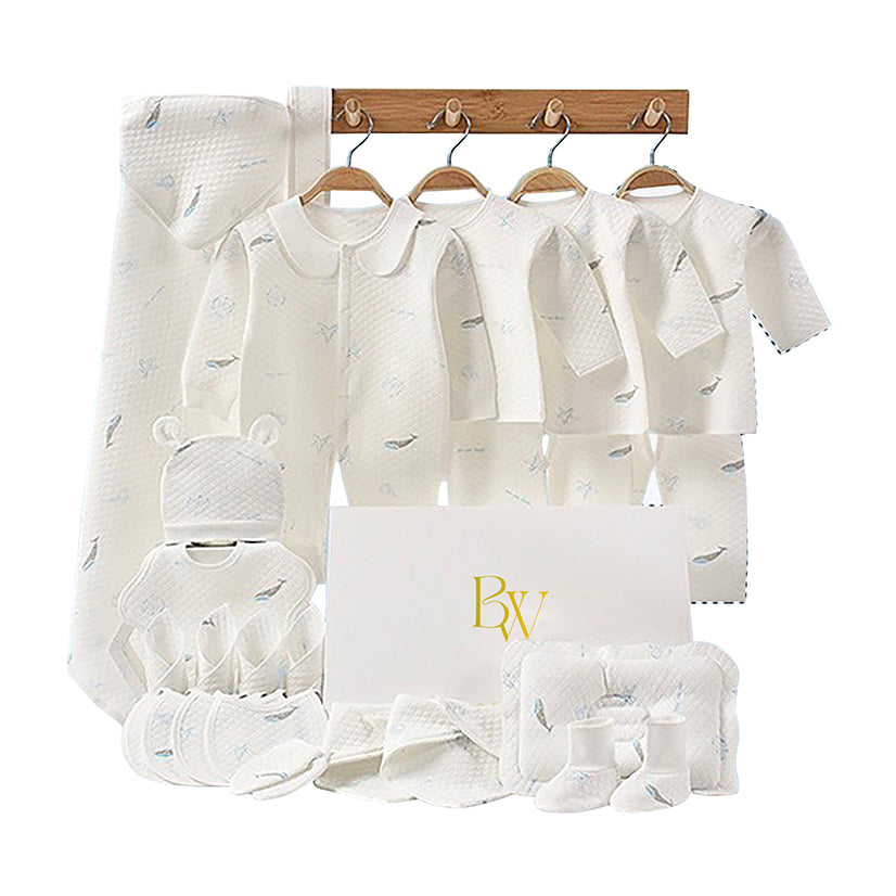 Newborn gift set with baby clothes and socks