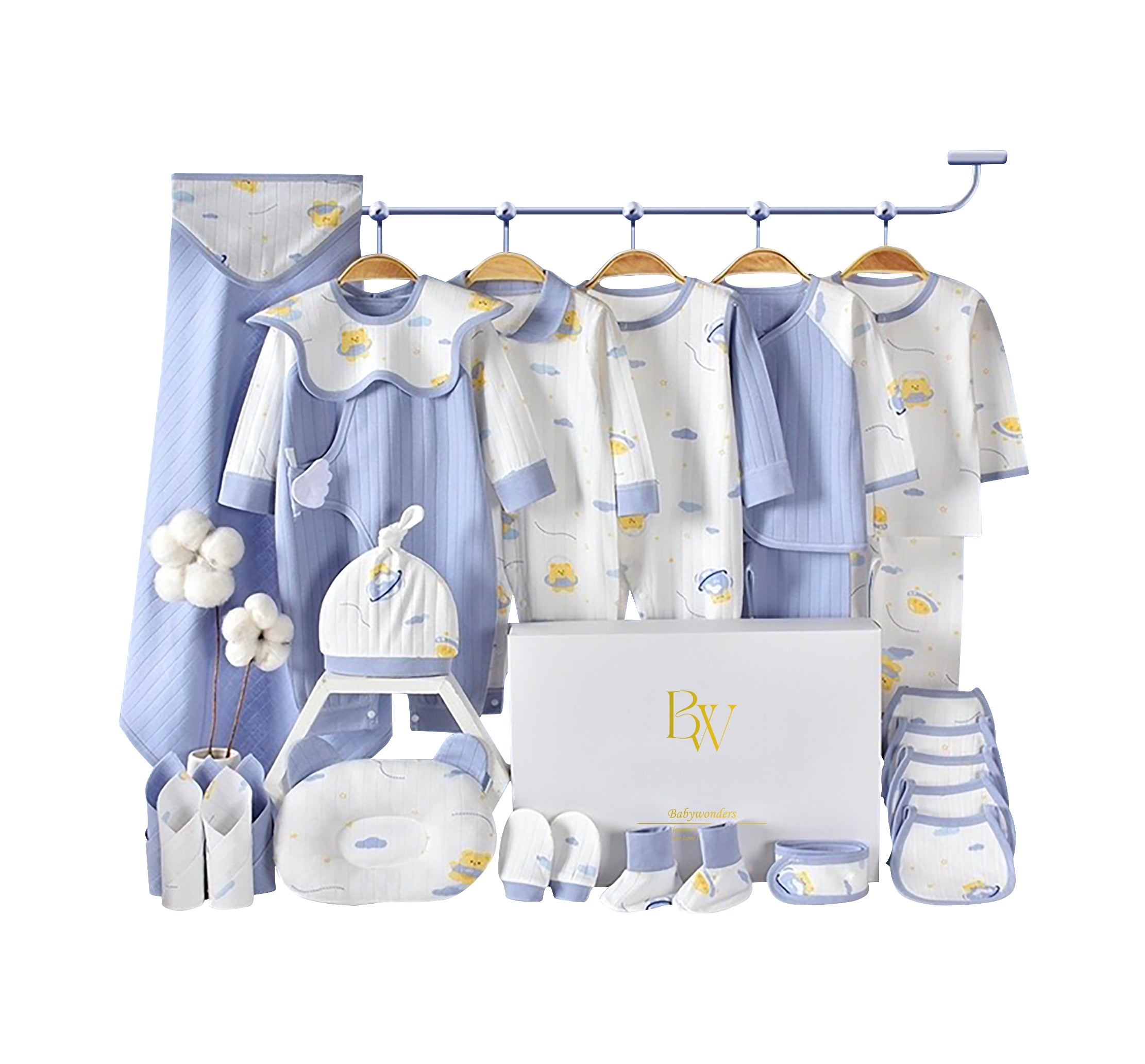 baby gift set with baby clothes and socks for newborn boys