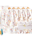 Newborn gift set with elephant motif, ideal for baby showers and first birthdays