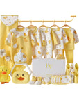 Sunny Duckling baby gift set with soft cotton baby clothes