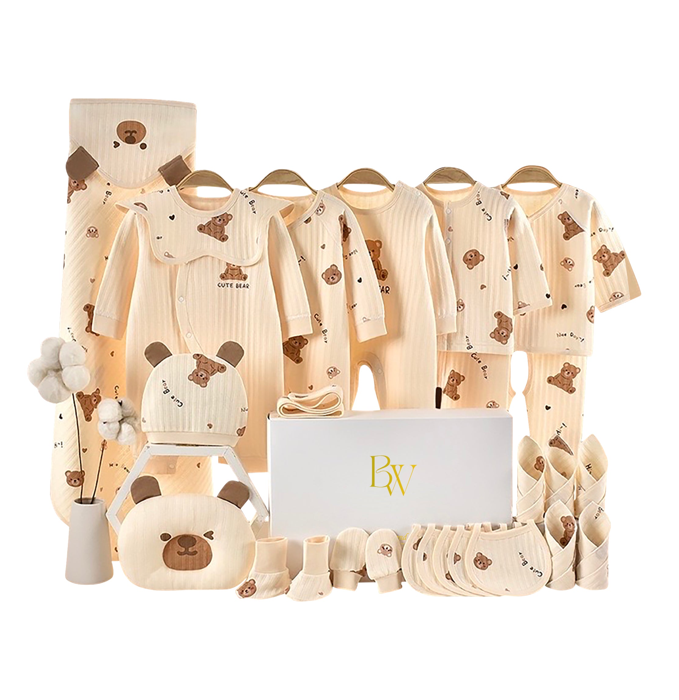 Baby gift set with clothes, socks, gloves for newborn