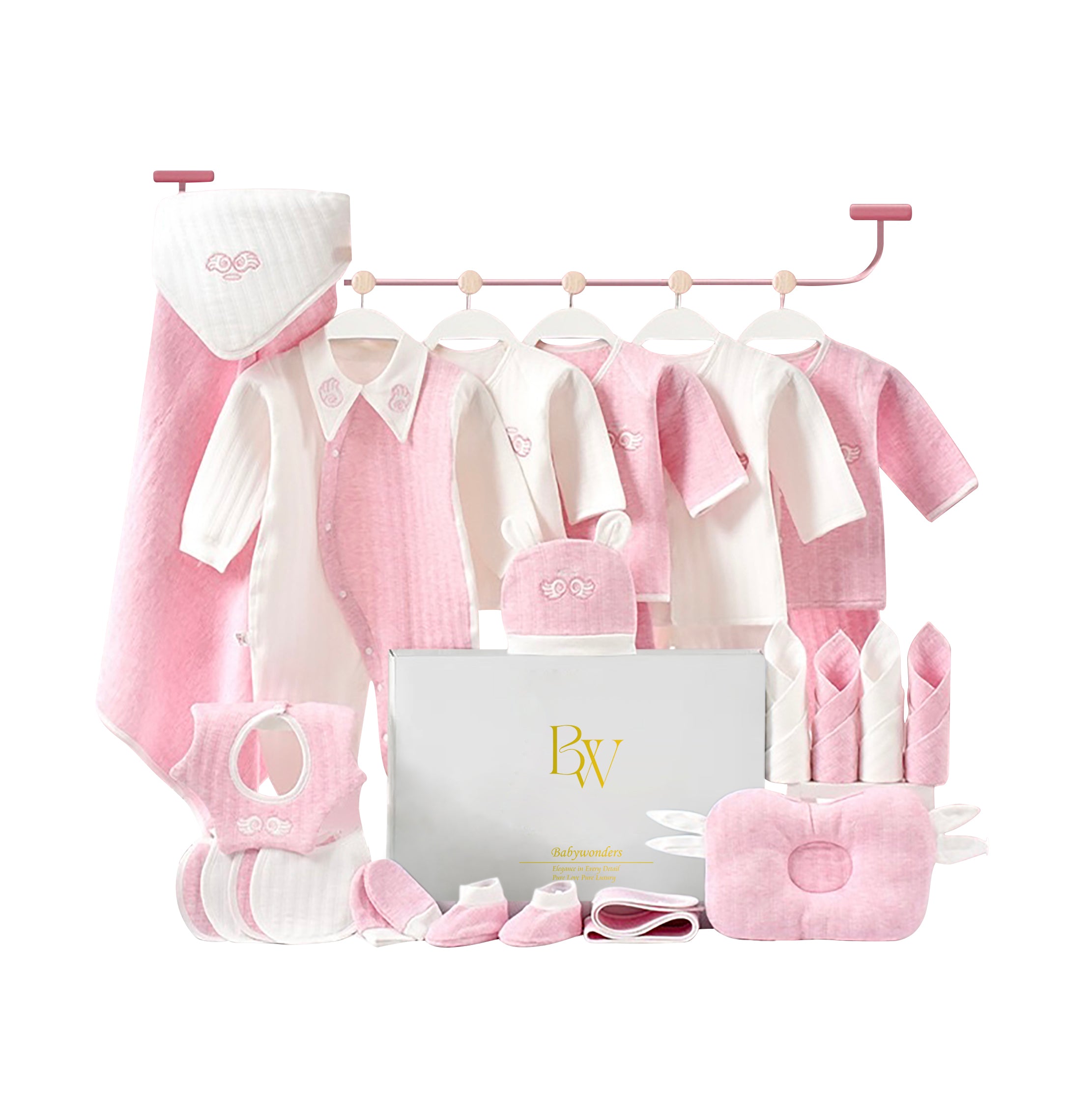Little Angel baby gift set with socks, gloves, and outfits