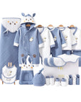 Rabbit baby gift set with baby clothes and cotton bibs