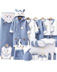 Rabbit baby gift set with baby clothes and cotton bibs