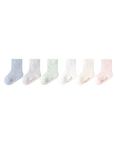 5-pack pastel cable knit anti-slip baby socks – cotton grip socks for babies and toddlers