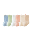 6-pack pastel cotton baby socks in soft mix – breathable cotton for babies and toddlers