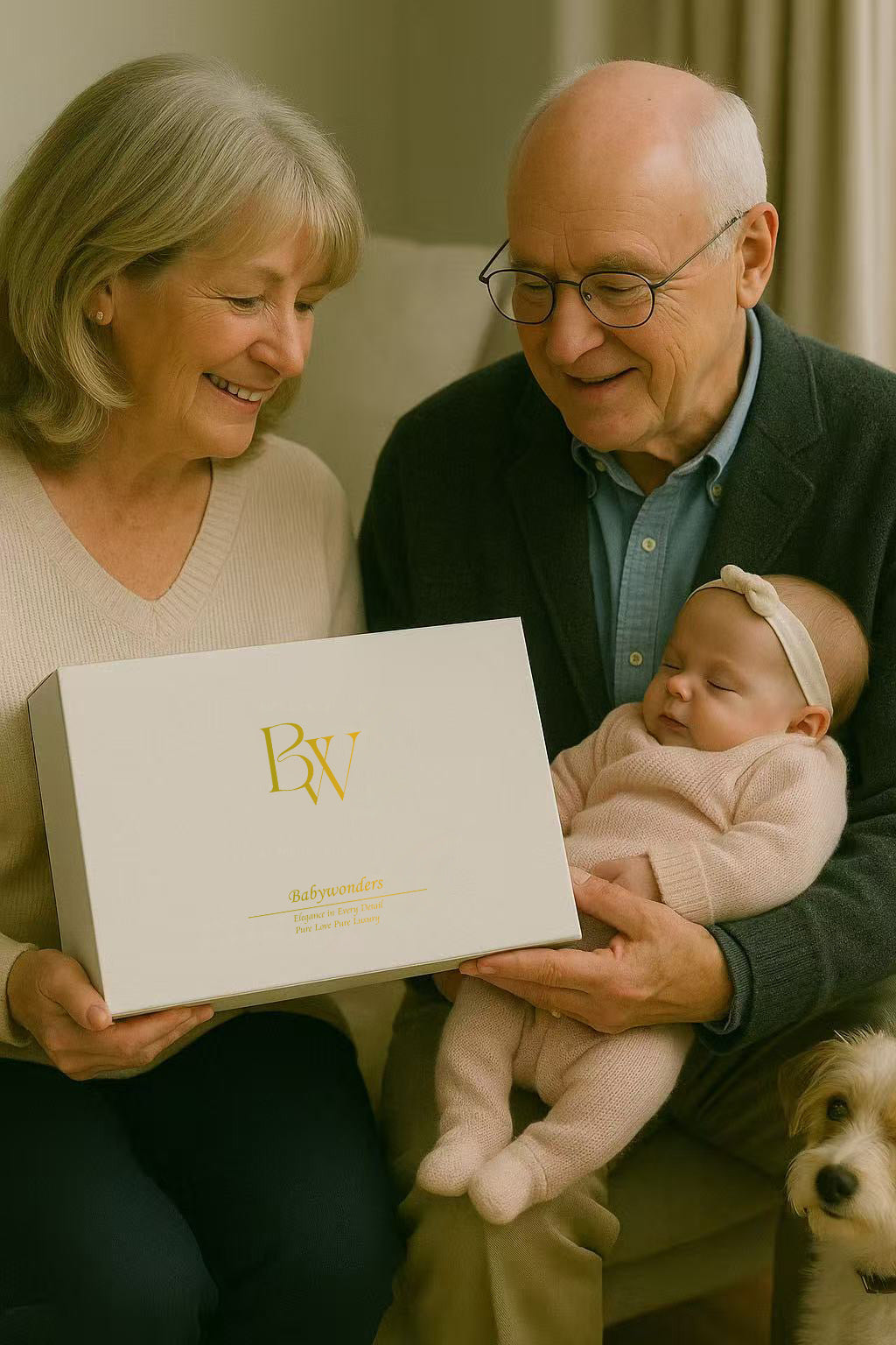 A joyful mother cuddling her baby in a cozy, minimal home setting, reflecting the warmth and intentionality of Babywonders.