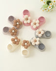 Knitted Flower Anti-Slip Baby Socks – Soft Cotton Grip Booties